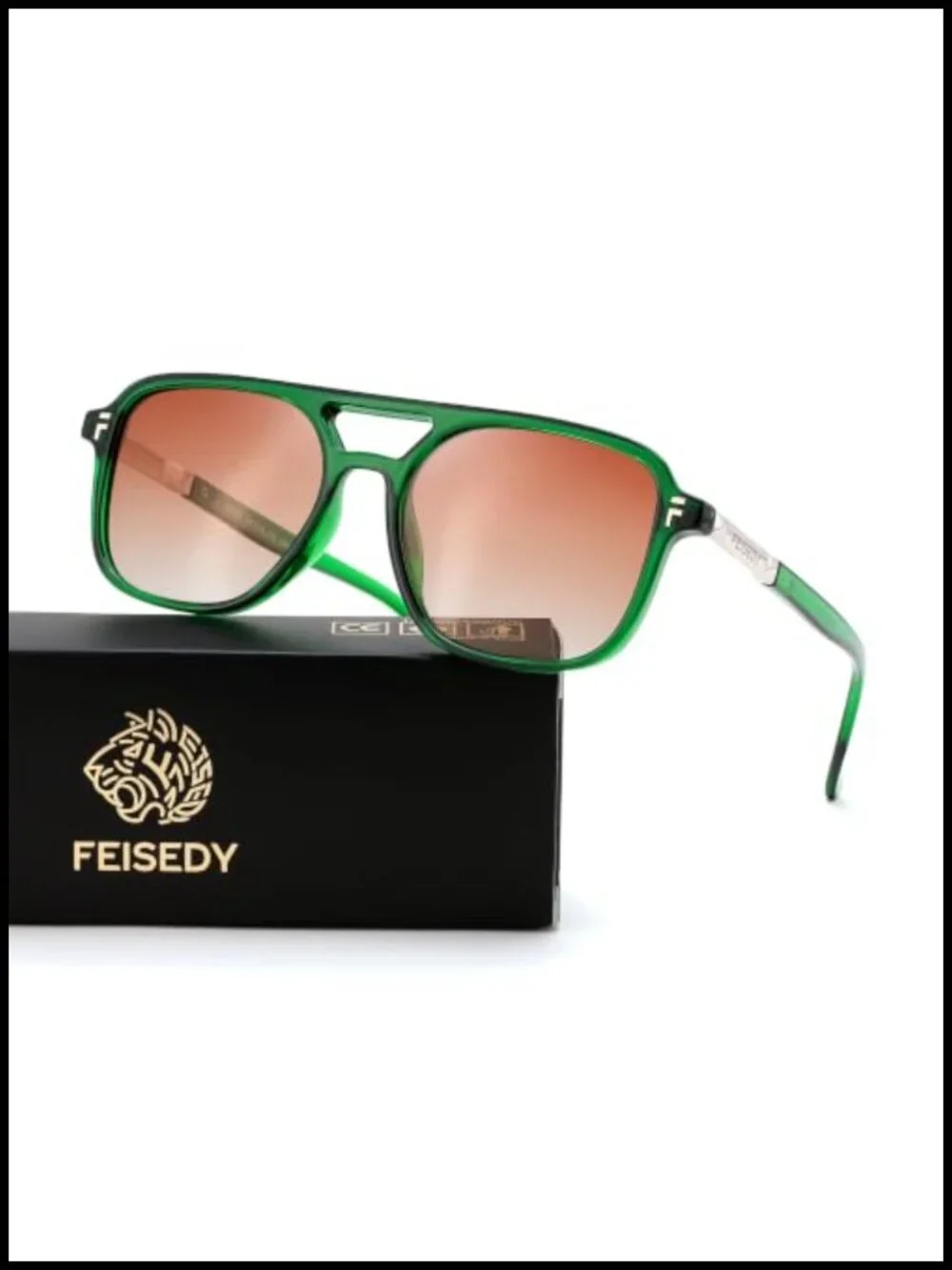 Retro Polarized Aviator Sunglasses UV400 Protection Square Sunnies